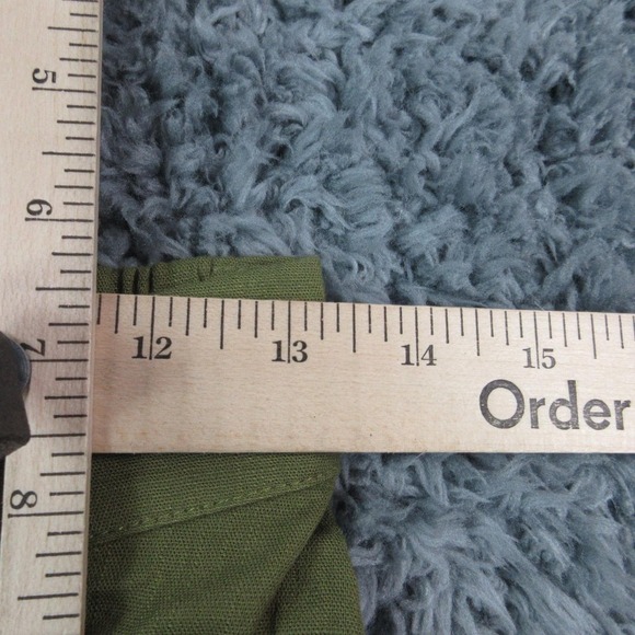 Market & Spruce Skirt Womens Medium Petite Green Button Front Midi Rayon NWT - Picture 5 of 16